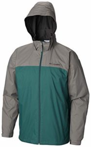 COLUMBIA MEN’S GLENNAKER LAKE FRONT-ZIP RAIN JACKET WITH HIDEAWAY HOOD Image